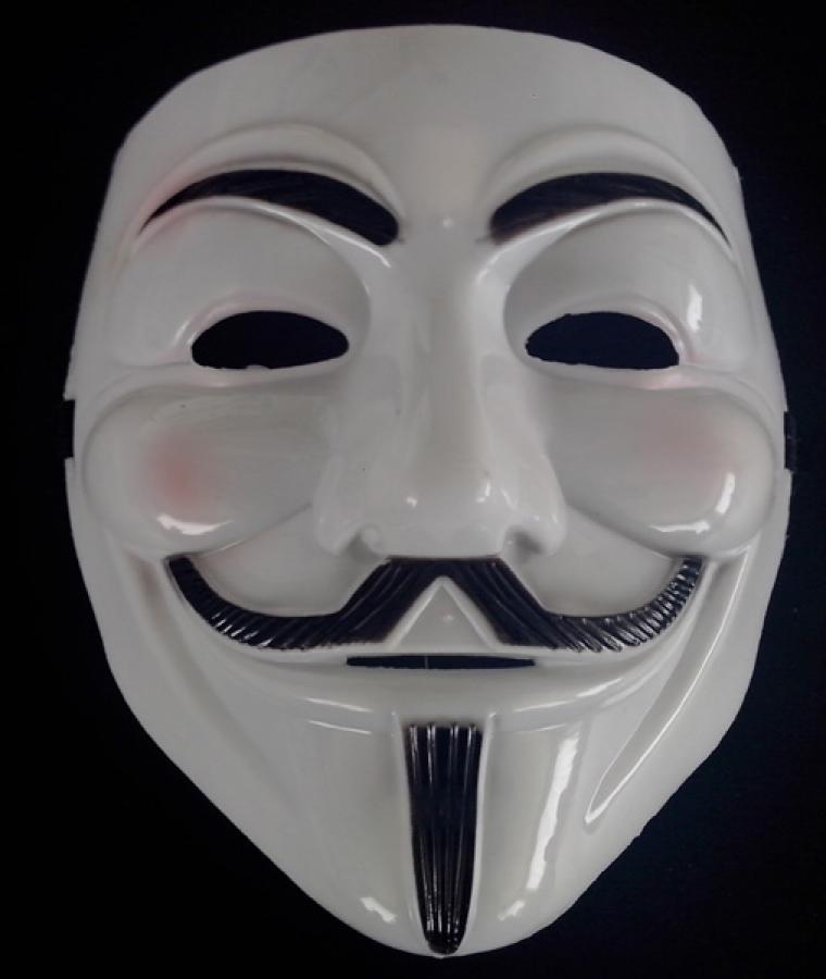 Lot de 12 masques V pour Vendetta blanc
