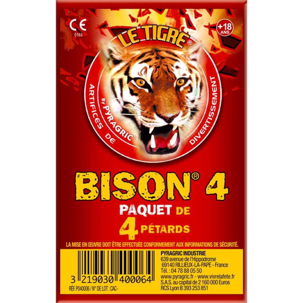 Boite de 20 paquets de 4 pétards TIGRE BISON N°4