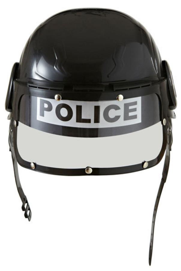 Casque policier noir