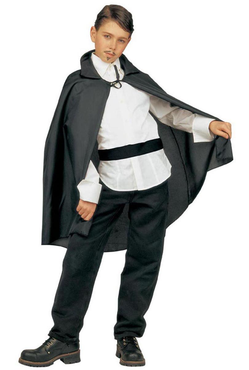 Cape noire en tissu enfant 75cm