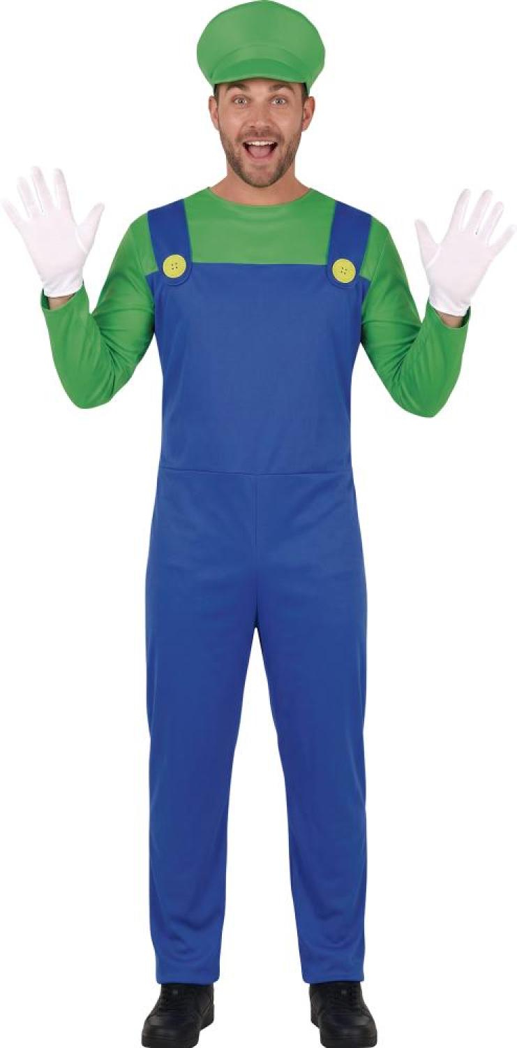 Plombier vert et bleu Luigi taille L