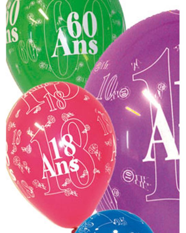 8 ballons jubilé anniversaire 70 ans diamètre 28cm
