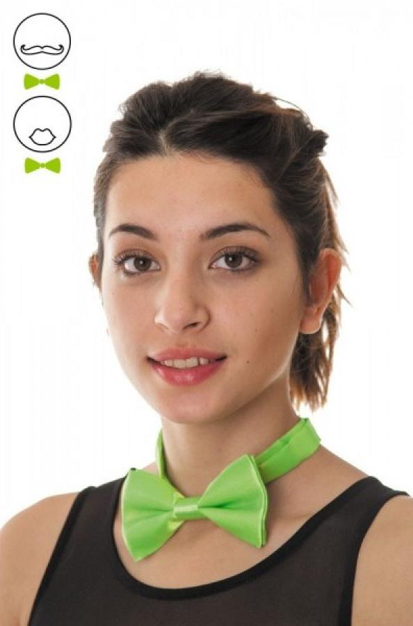 Noeud papillon vert fluo