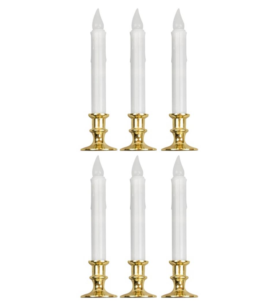 Set de 6 bougies LED 23 cm