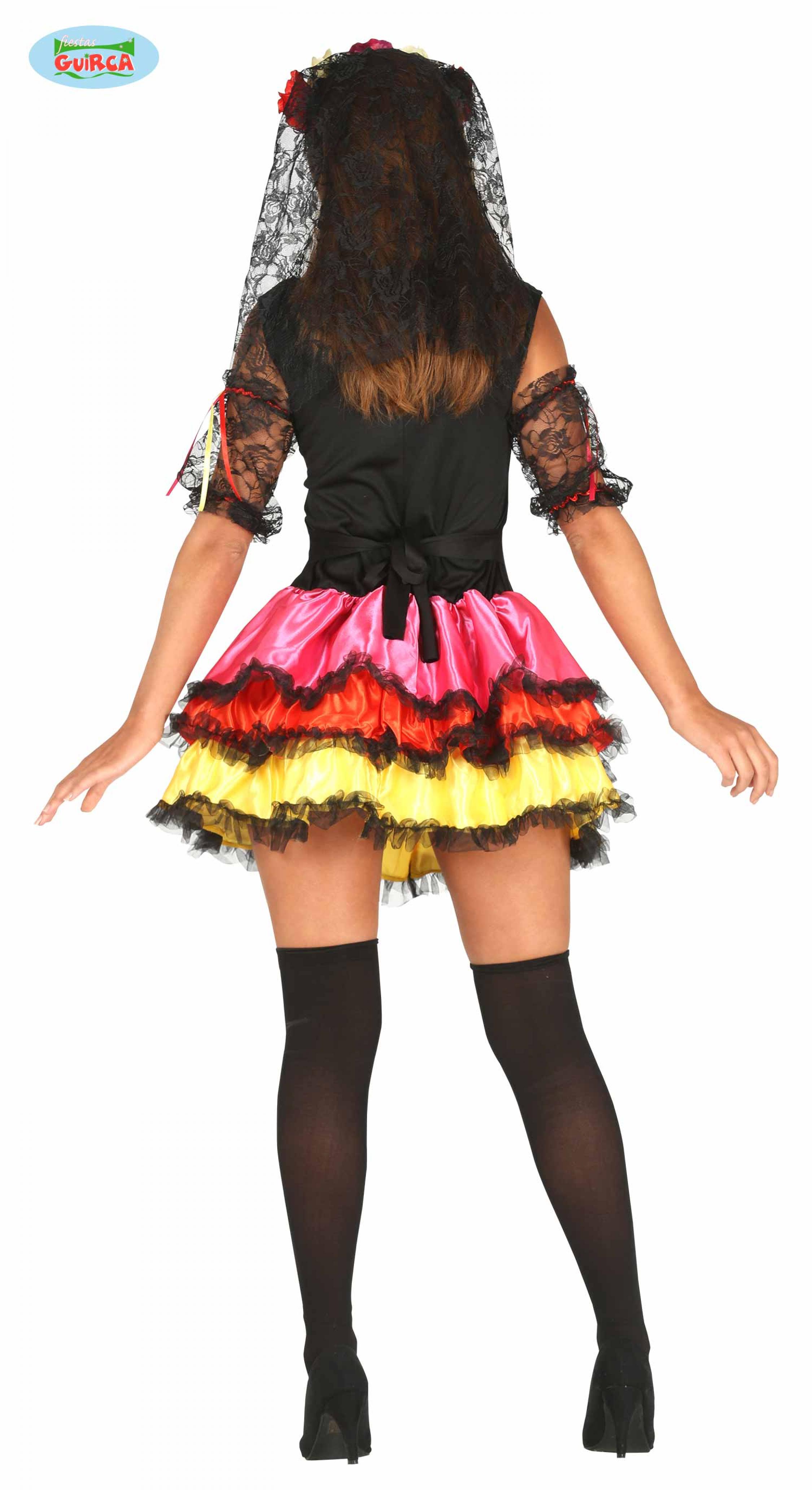 Robe squelette jour des morts taille M