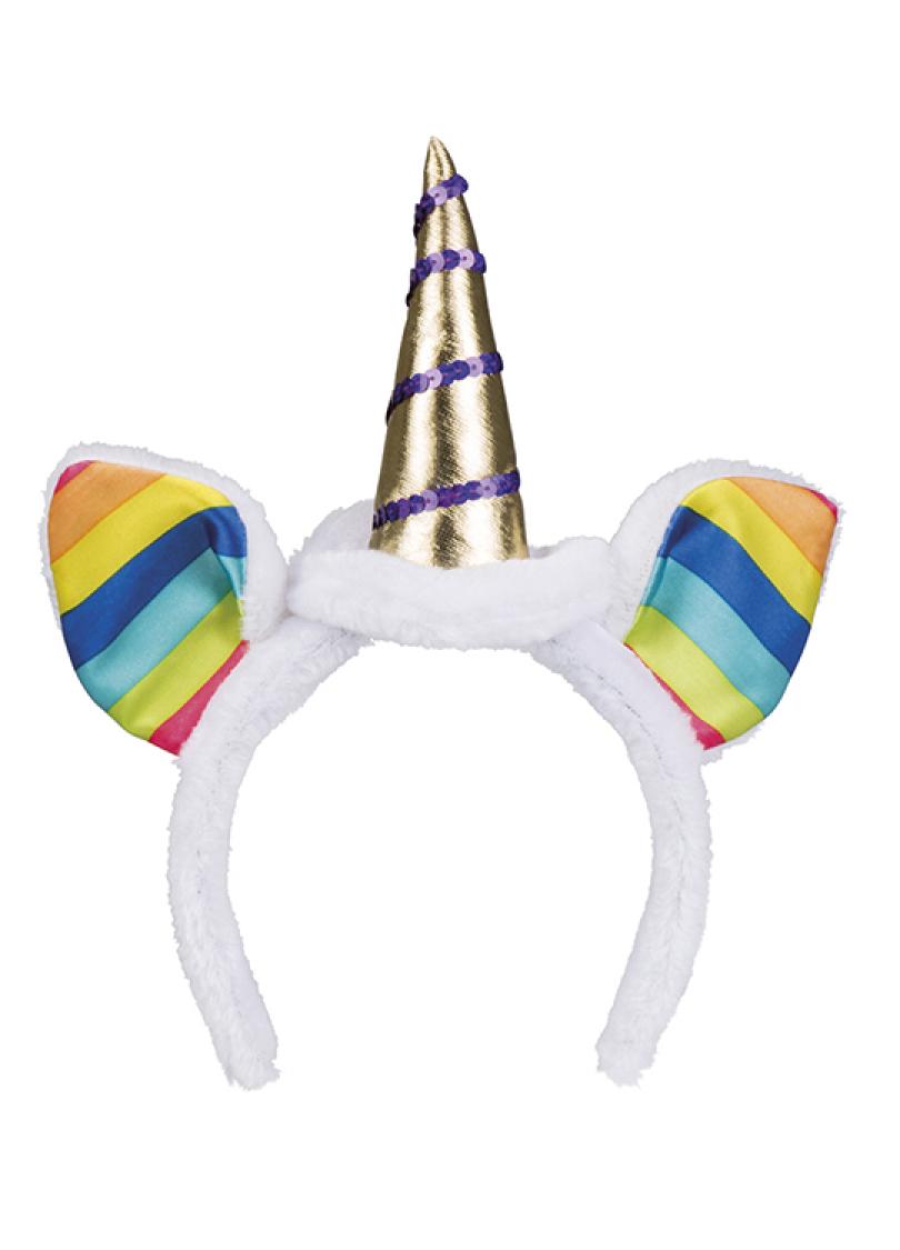 Diadème licorne multicolore