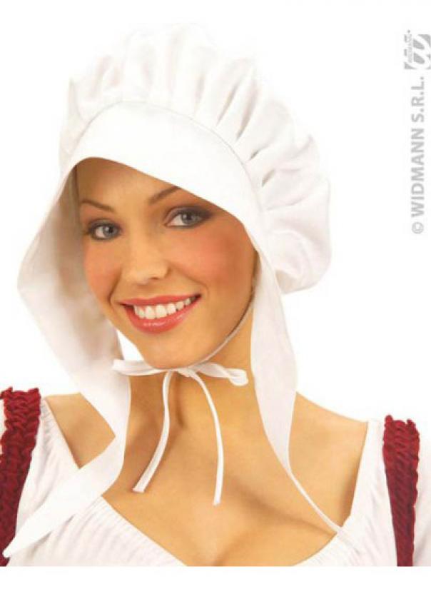 Bonnet de femme western ou médiéval blanc