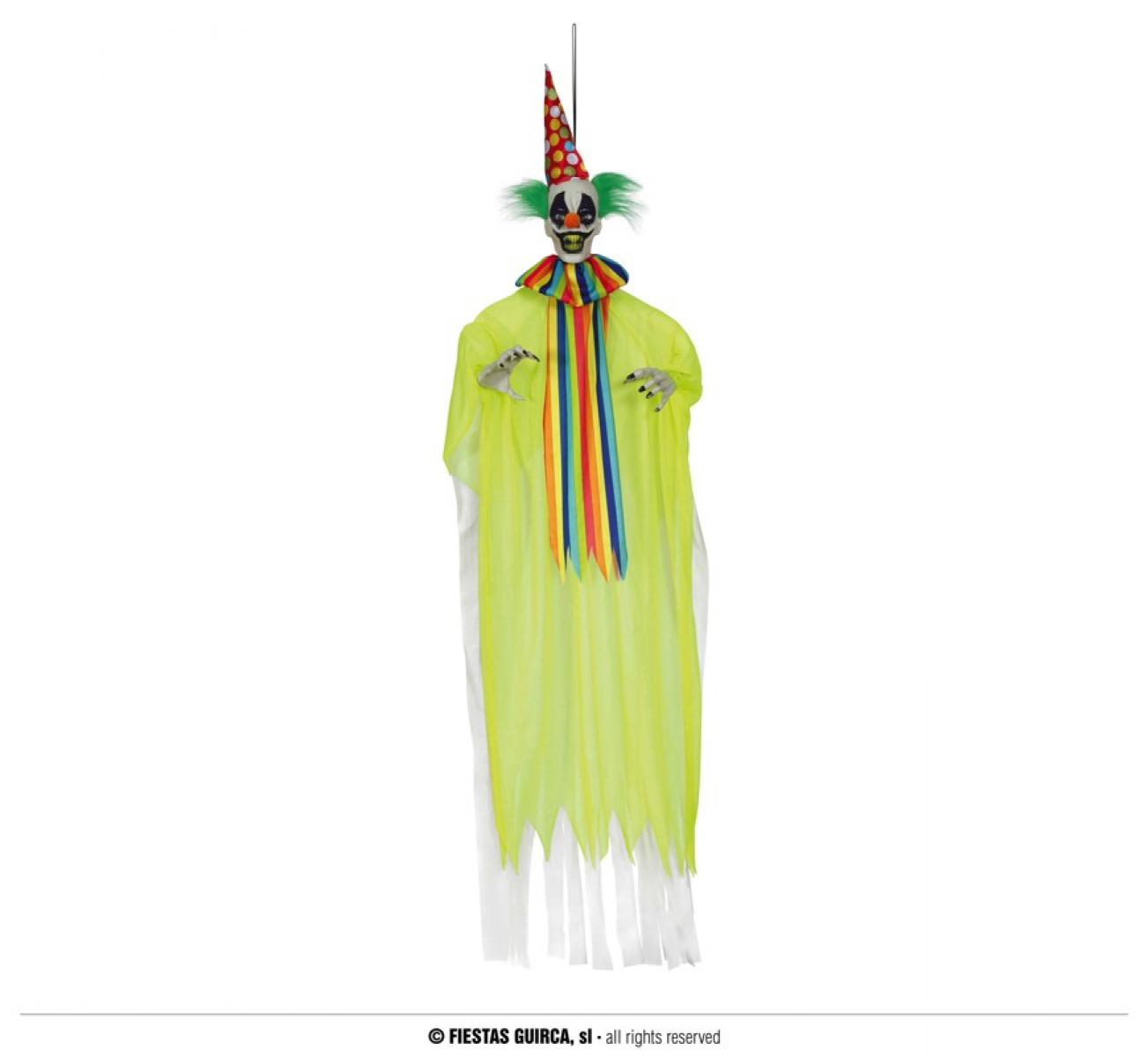 Clown à suspendre 153cm lumineux, sonore, ani