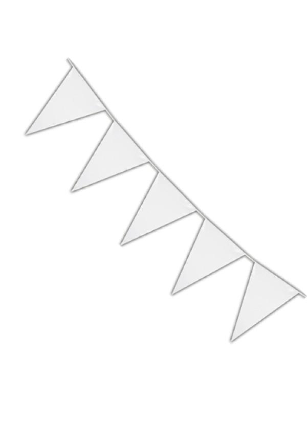 Guirlande fanions 10m blanche