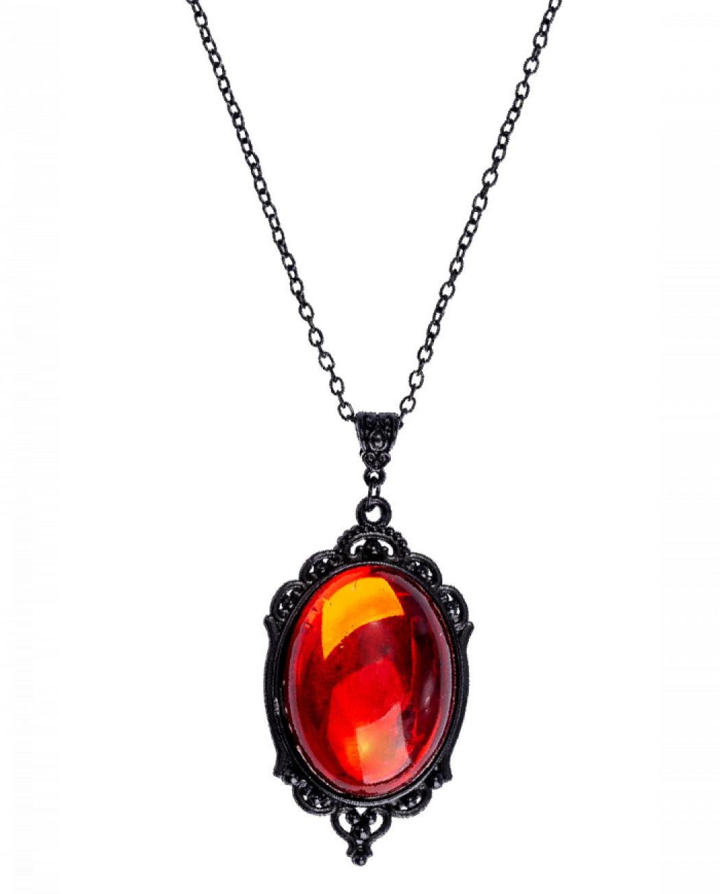 Collier gothique / médiéval pierre rouge