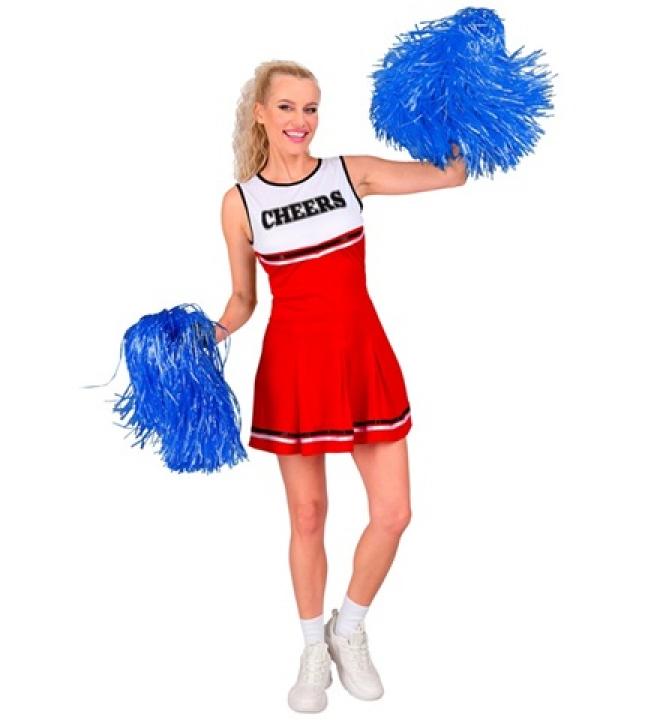 Cheerleader pompom girl rouge Cheers taille L