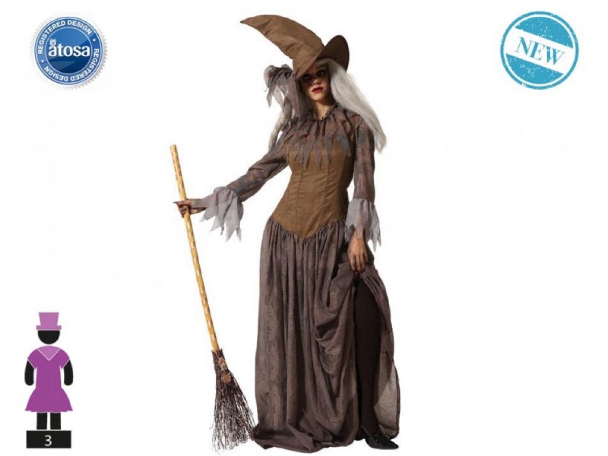 Vieille sorcière marron taille XS/S