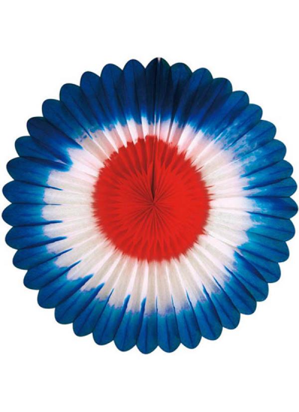 Eventail tricolore 36 cm