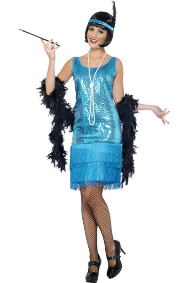 Robe Charleston bleue Flirty taille L