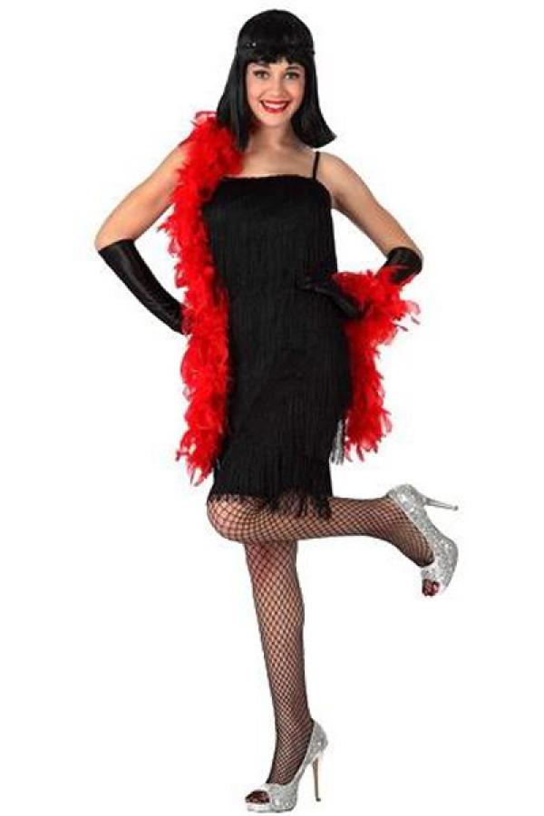 Robe Charleston noire à franges taille S
