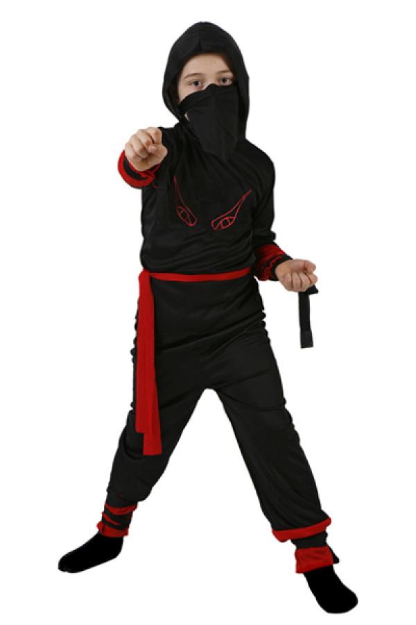 Ninja noir/rouge 7/8 ans
