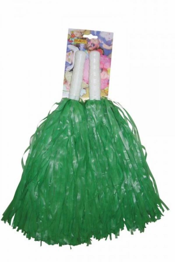 Paire de petits pompons vert