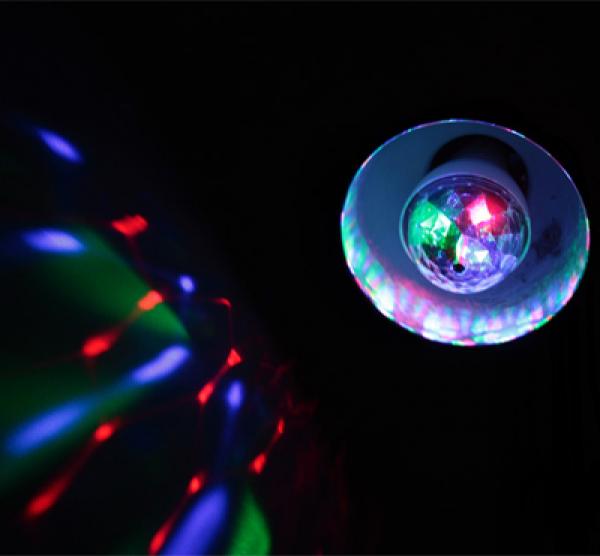 Astro mini 3 led ampoule rotative disco