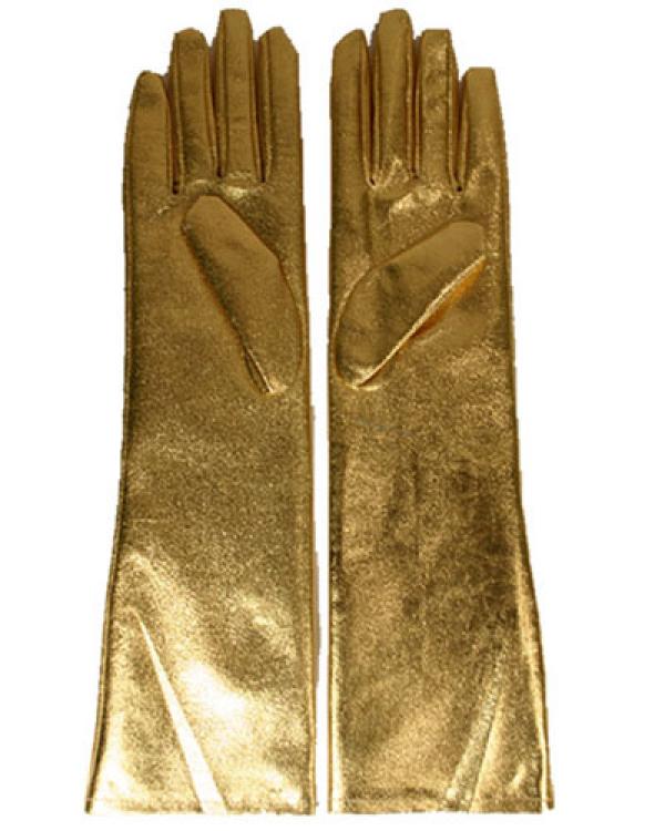 Gants métal or 45 cm