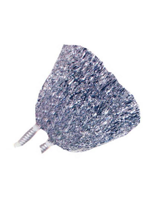 Paire de pompons métallisés argent
