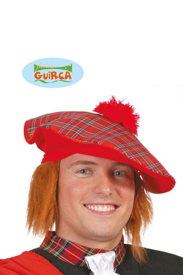 Béret écossais avec cheveux