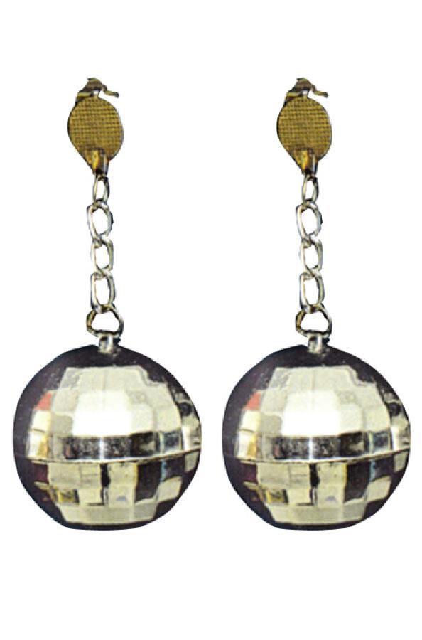 Boucles oreilles disco boules