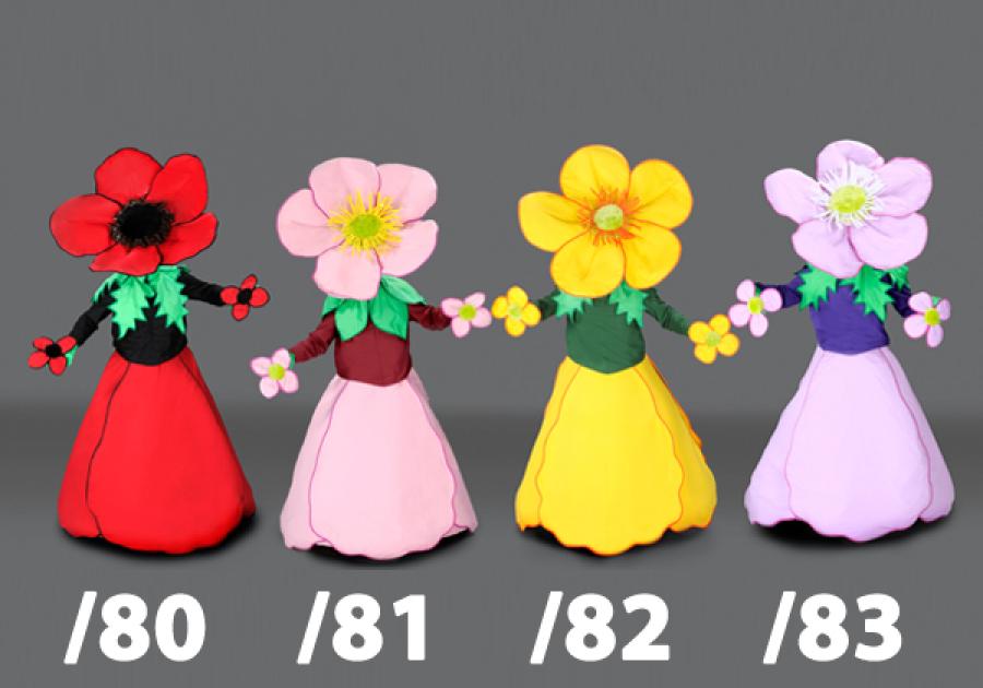 Mascottes : plantes et fleurs (5 au choix)
