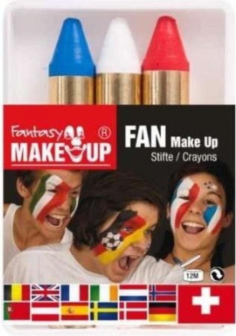 Boite de 3 gros crayons Bleu Blanc Rouge