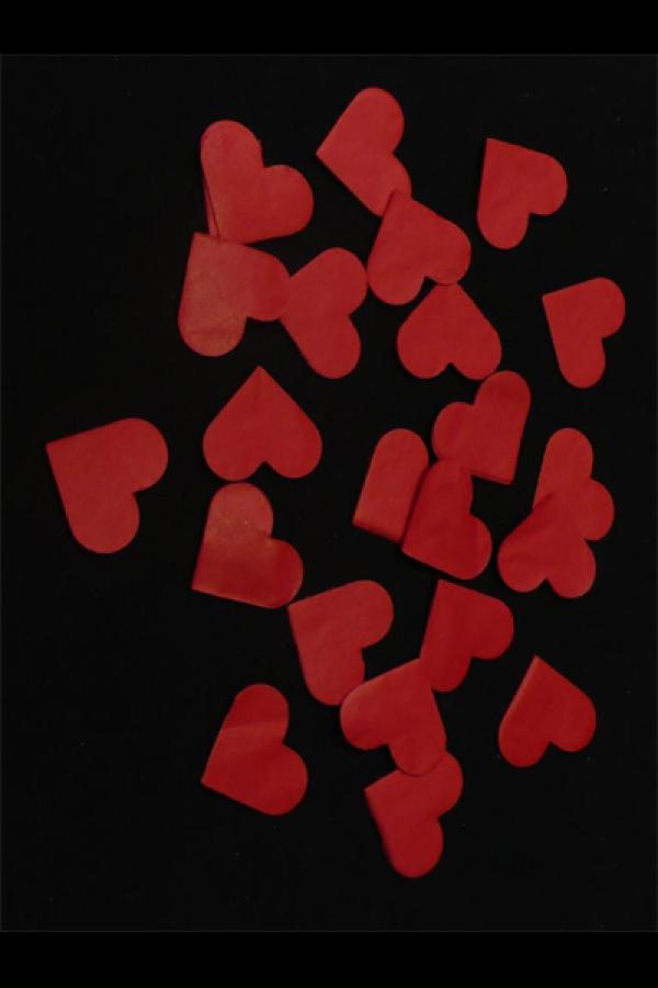 Canon à confettis Coeur rouge 40 cm