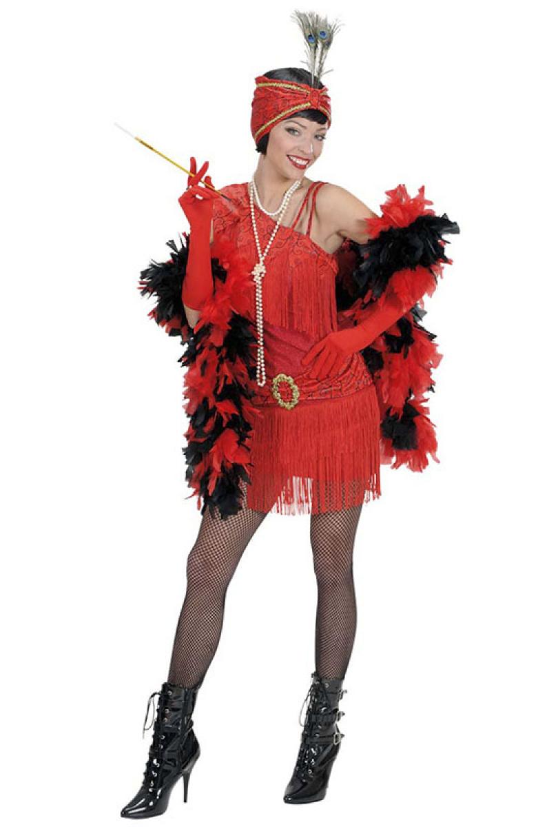 Robe Charleston rouge frangée taille L