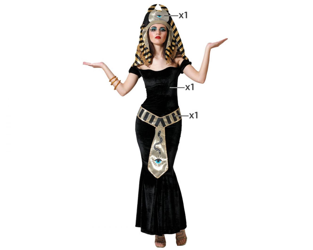 Egyptienne noire et or taille S