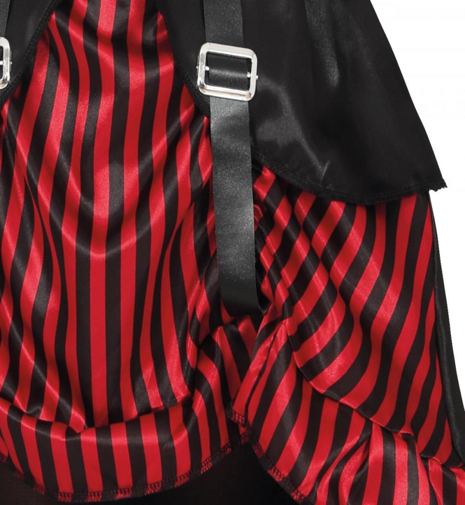 Fille gothique rouge et noir satinée taille 5/6 ans
