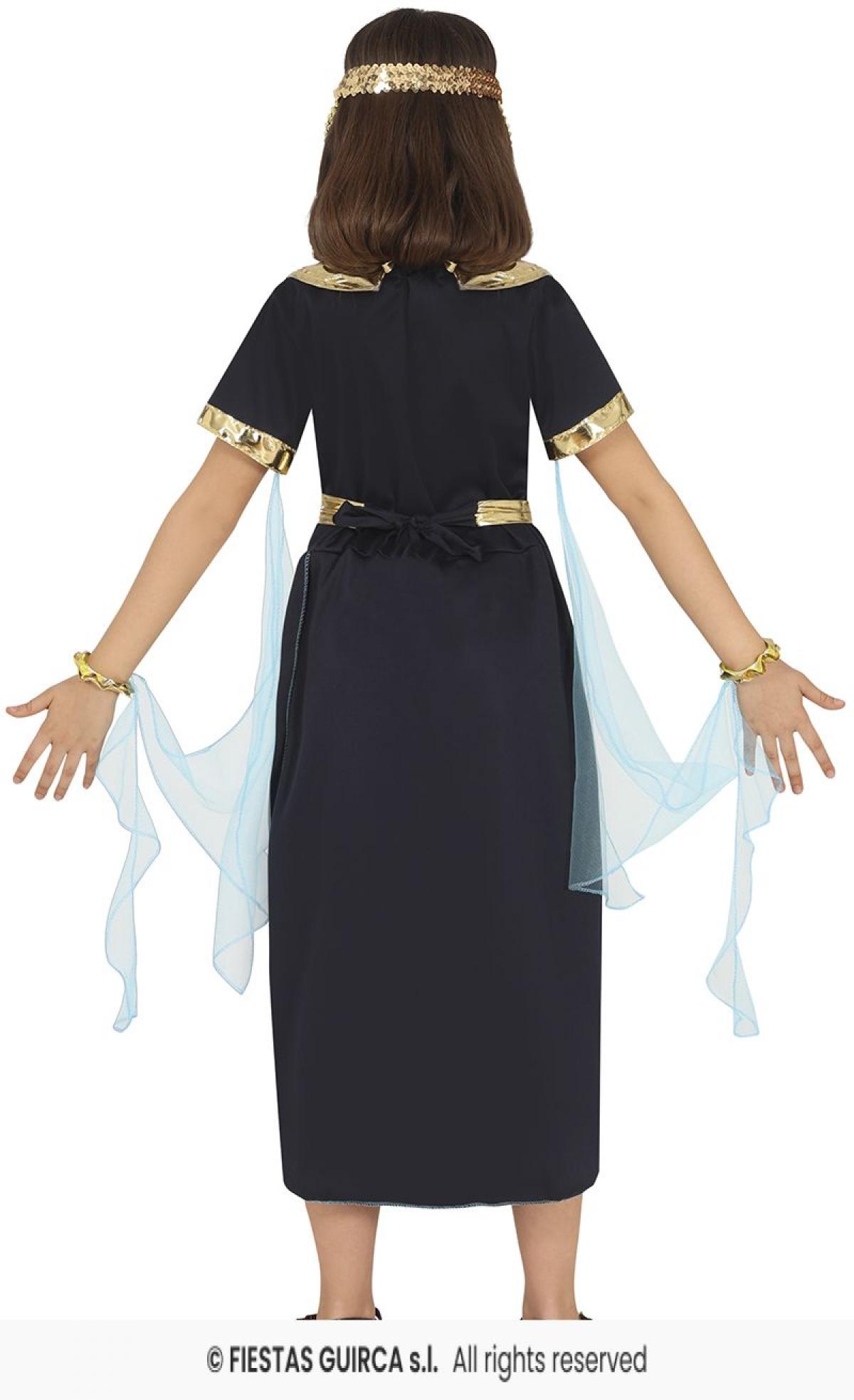 Pharaonne Egyptienne fille noir et or taille 3/4 ans