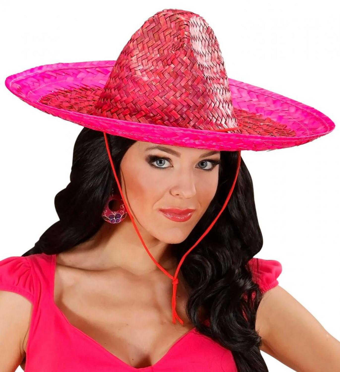 Sombrero mexicain adulte rose