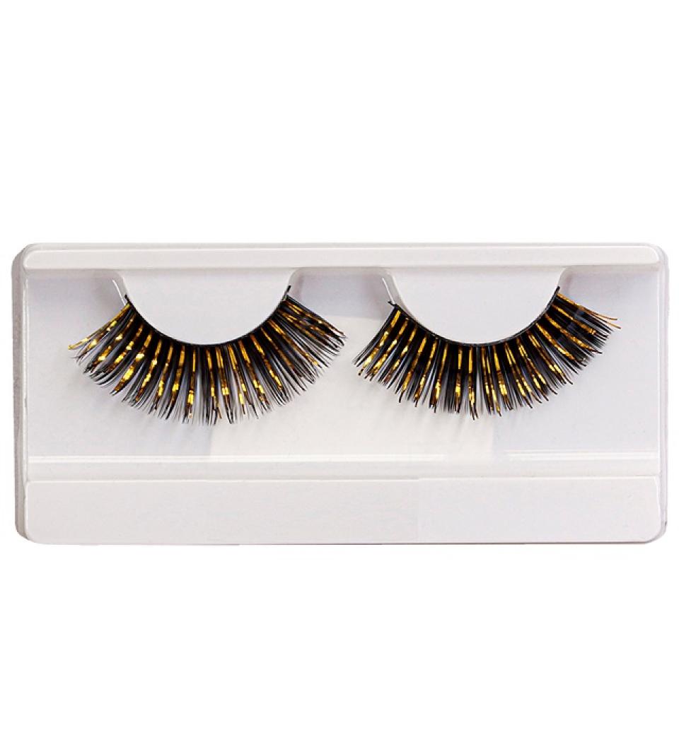 Faux cils noir et or