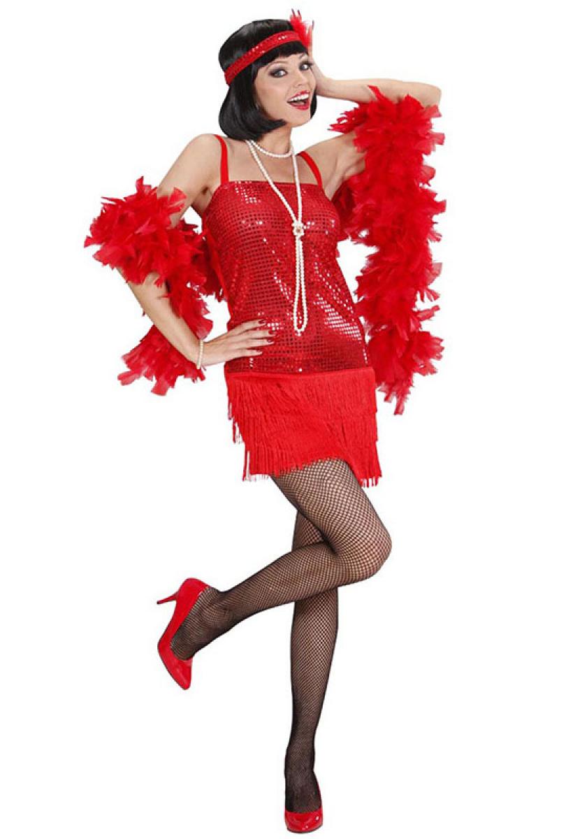 Robe Charleston rouge à paillettes taille S