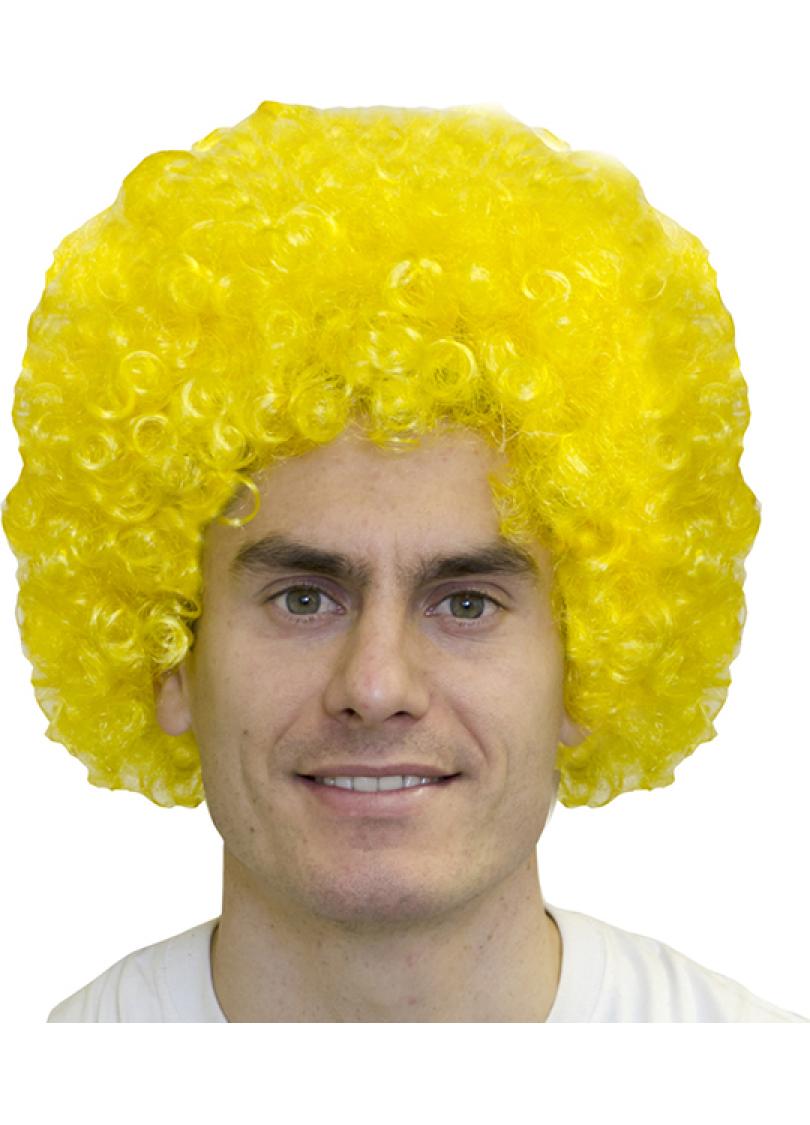 Perruque pop jaune