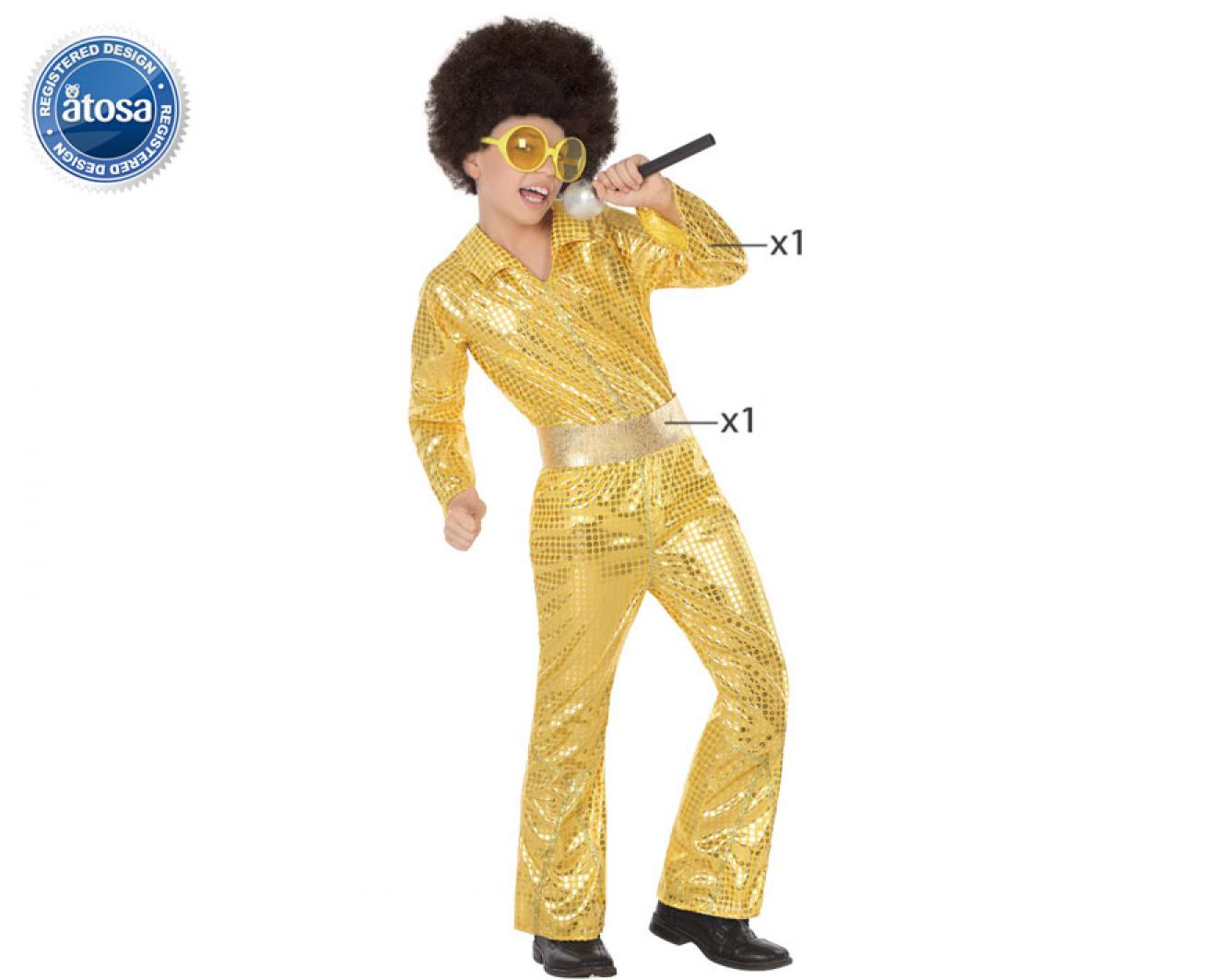 Combi disco mixte dorée 7/9 ans