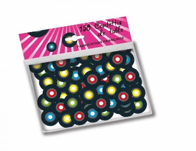 150 confettis de table disques vinyle