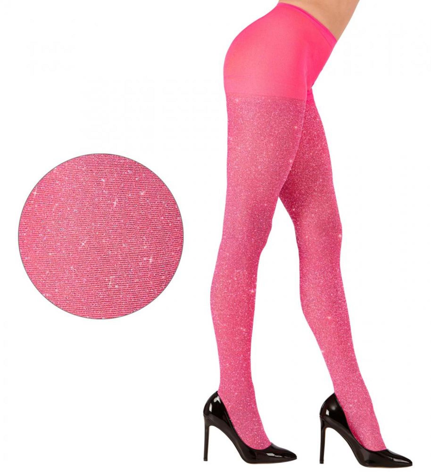 Collants rose fuchsia brillant taille XL