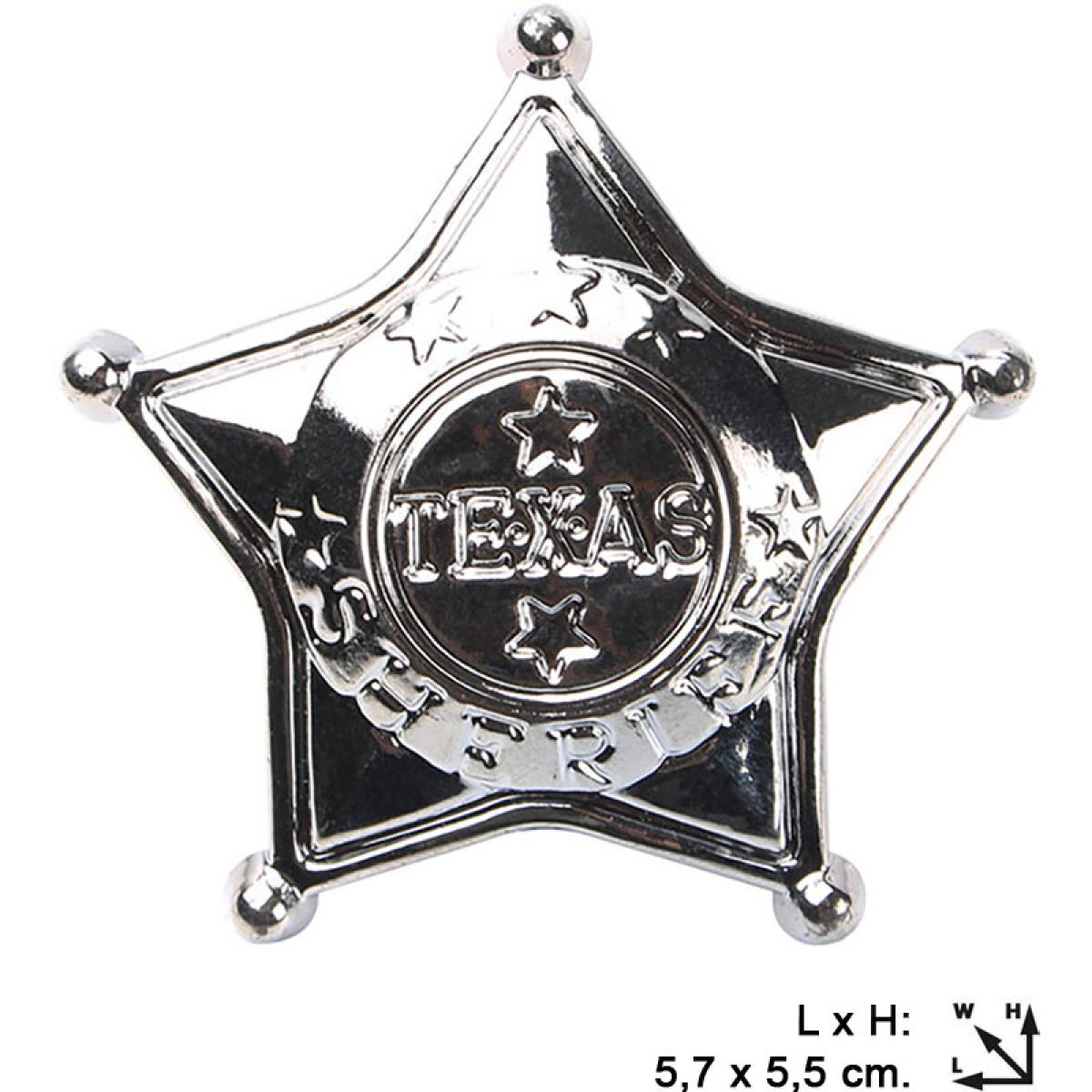 Menottes western en métal réalistes étoile sheriff enfant