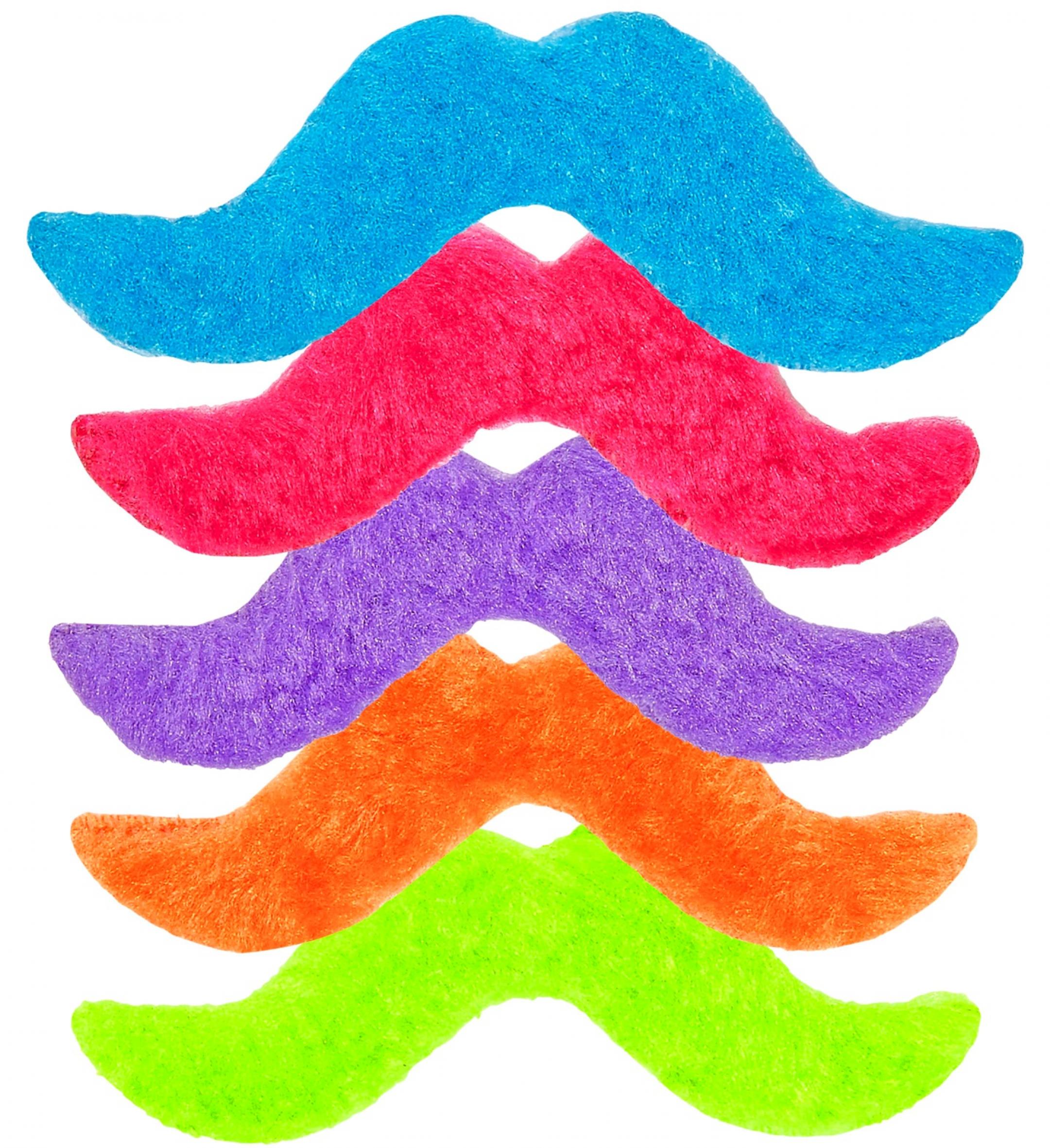 Set de moustaches colorées