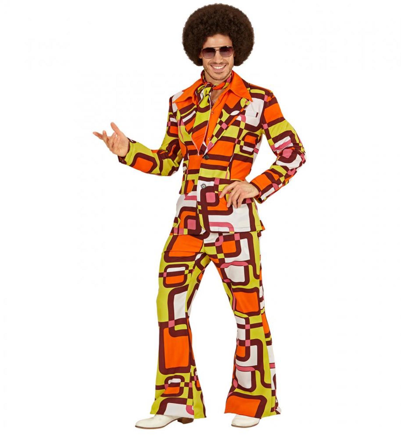 Costume des années 70 Groovy disco Retro taille S