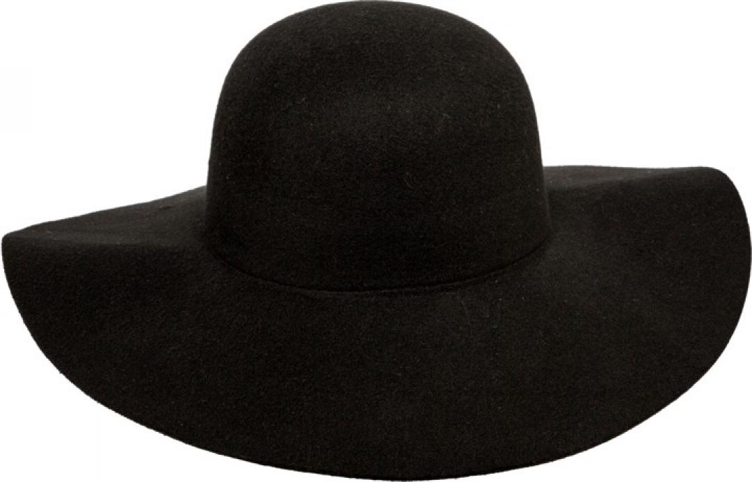 Capeline noire en feutrine
