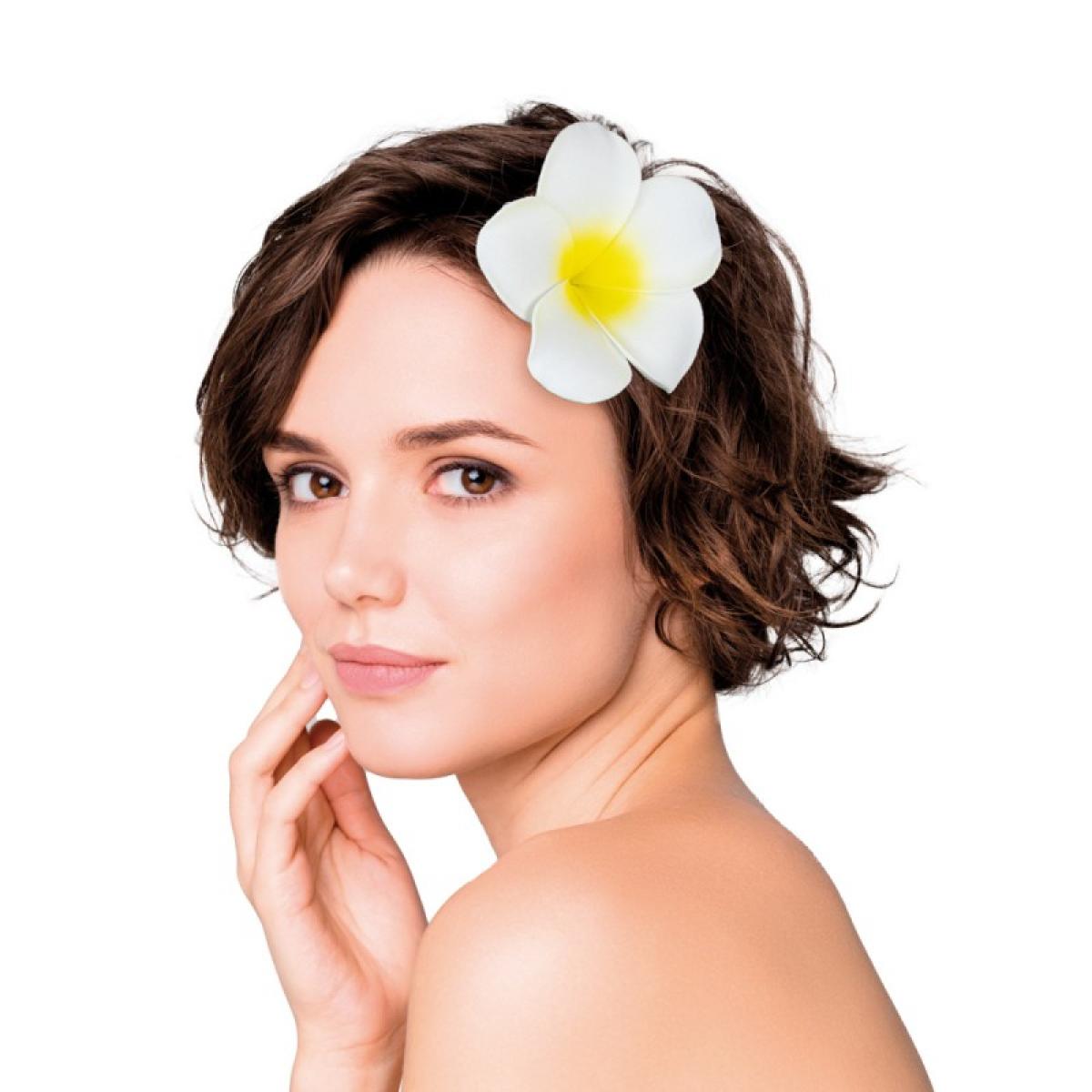 Lot de 2 fleurs de frangipanier pour cheveux