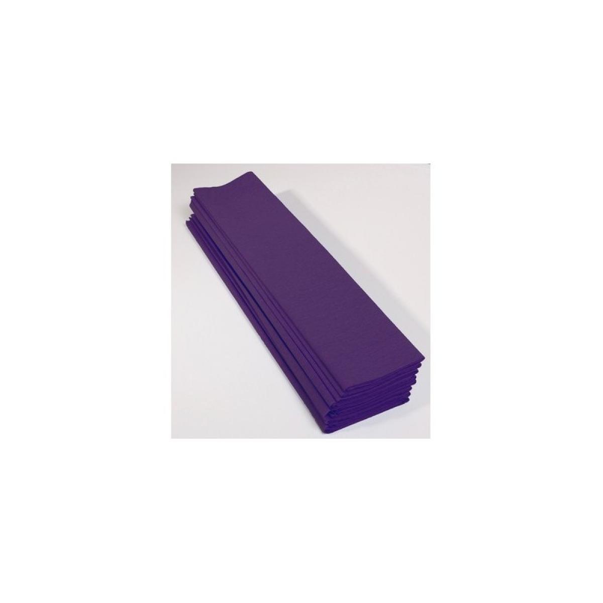 10 feuilles de papier crépon n°11 (violet) crêpé à 60%