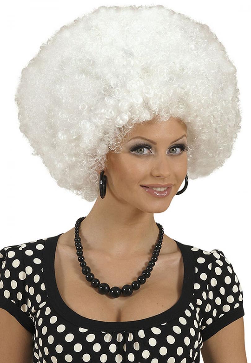 Perruque afro Jimmy blanche