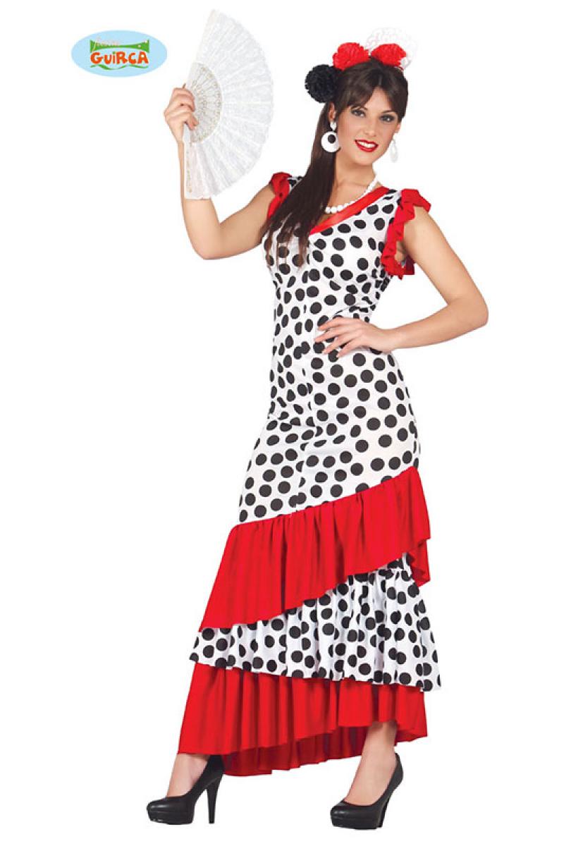 Espagnole noire et rouge taille L