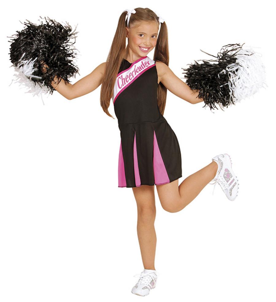 Cheerleader noire rose 5/7 ans