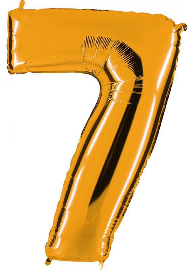 Ballon or chiffre 7 en mylar 86 cm